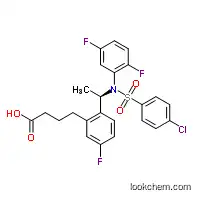 Molecular Structure of 290315-45-6 (2-[(1R)-1-[[(4-chlorophenyl)sulfonyl](2,5-difluorophenyl)amino]ethyl]-5-fluoroBenzenebutanoic  acid)